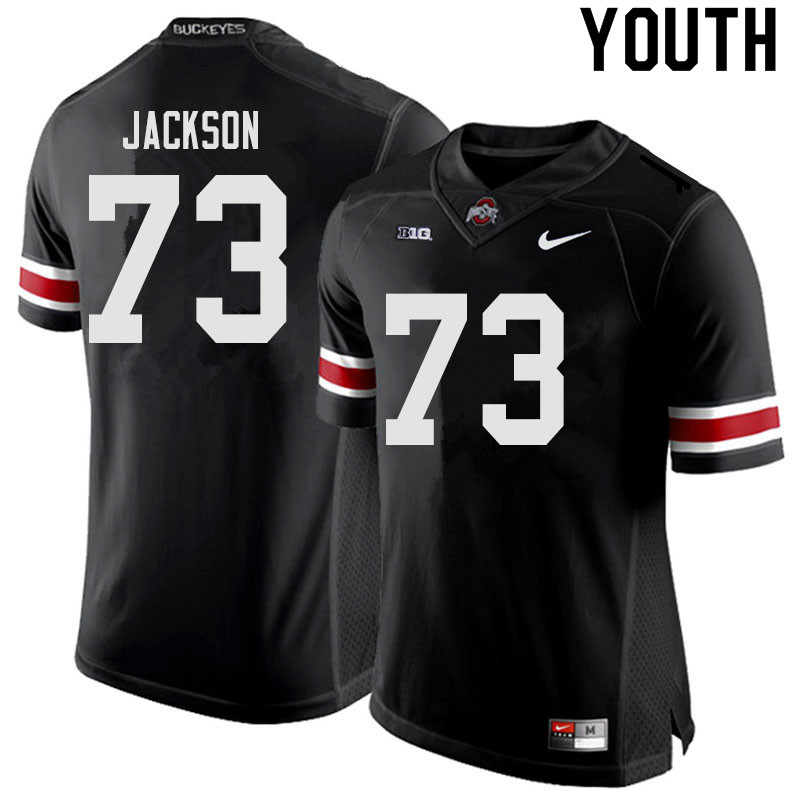 Ohio State Buckeyes Jonah Jackson Youth #73 Black Authentic Stitched College Football Jersey